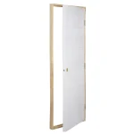 Puerta Terciado Huilo precolgada Dual con perforación blanca 75CM*200CM - Imagen 3