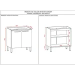 Mesa de cocina Parana de 2 puertas 80cm Viv Concept Kit’s Paraná - Imagen 3