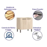 Mesa de cocina Parana de 2 puertas 80cm Viv Concept Kit’s Paraná - Imagen 2