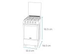 COCINA A GAS LICUADO MABE 4 PLATOS CMC5530AG0 SILVER - Imagen 9