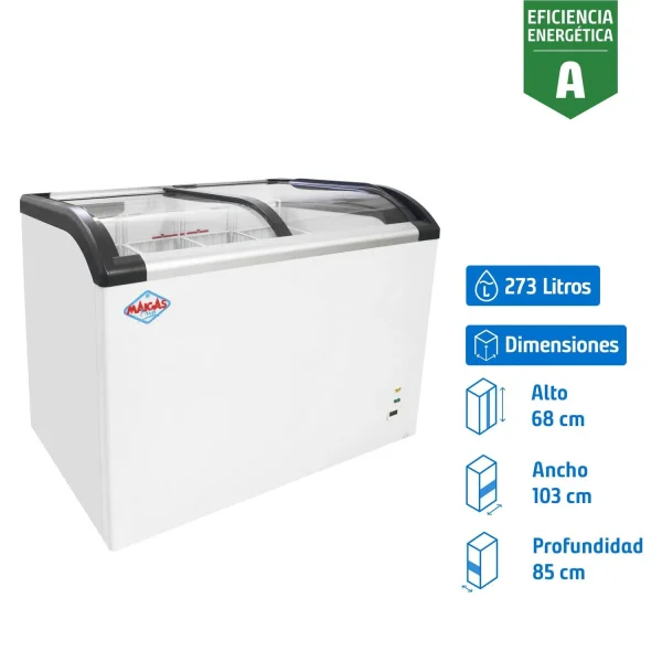 Congelador Industrial Horizontal 273 Litros Blanco SD320Q