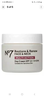 Crema de día Nº7 Restore and Renew cuello facial multiación SP15 50 ml - Imagen 5
