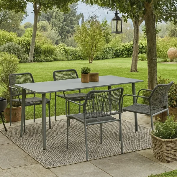 Juego de Terraza Comedor Lepascal 4 Personas Verde