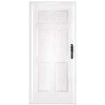 Kit Puerta Exterior Acero galvanizado 80×200 cm 6 Paneles Izquierda Blanco