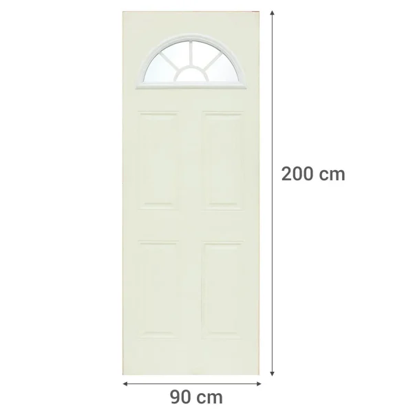 Puerta Exterior Acero Media Luna Blanco 90x200x4,5 Blanco MULTIMARCA