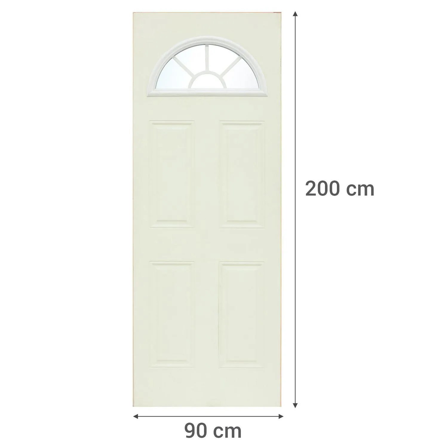 Puerta Exterior Acero Media Luna Blancoee Puerta Exterior Acero Media Luna Blanco 90x200x4,5 Blanco MULTIMARCA - Imagen 1
