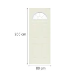 Puerta Exterior Media luna Acero 80x200x4,5 Blanco