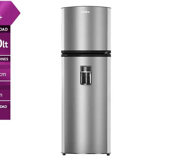 REFRIGERADOR TOP FREEZER MABE NF250 250L NO FROST ACERO