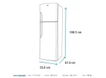 REFRIGERADOR TOP FREEZER MABE NF250 250L NO FROST ACERO - Imagen 4