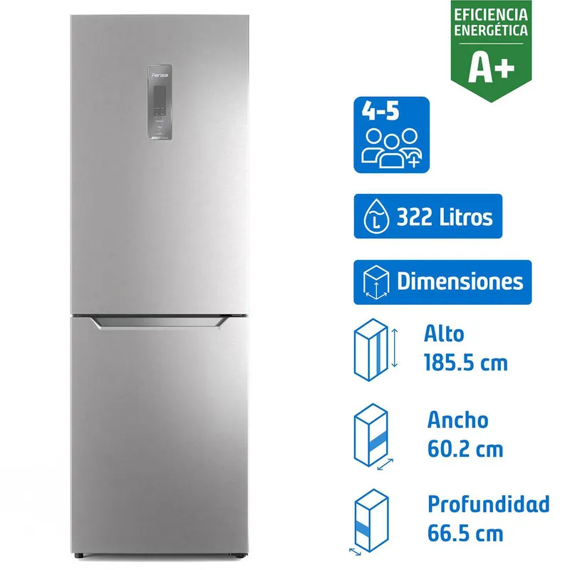 Refrigerador Bottom Freezer No Frost 322 Litros Inox DB60S5 Refrigerador Bottom Freezer No Frost 322 Litros Inox DB60S - Imagen 1
