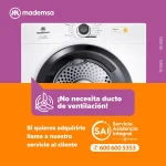 Secadora de Ropa 7 kg Carga Frontal con Evacuación Blanco 7D BZG - Imagen 2