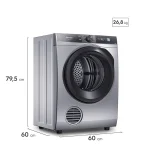 Secadora de Ropa Fensa 9Kg Carga Frontal AutoSense Premium Care Pro 9D Gris Con Detalle - Imagen 4