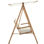 Sillón columpio look bambu 2 personas - Imagen 3