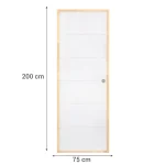 Puerta Terciado Huilo precolgada Dual con perforación blanca 75CM*200CM
