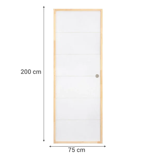 Puerta Terciado Huilo precolgada Dual con perforación blanca 75CM*200CM