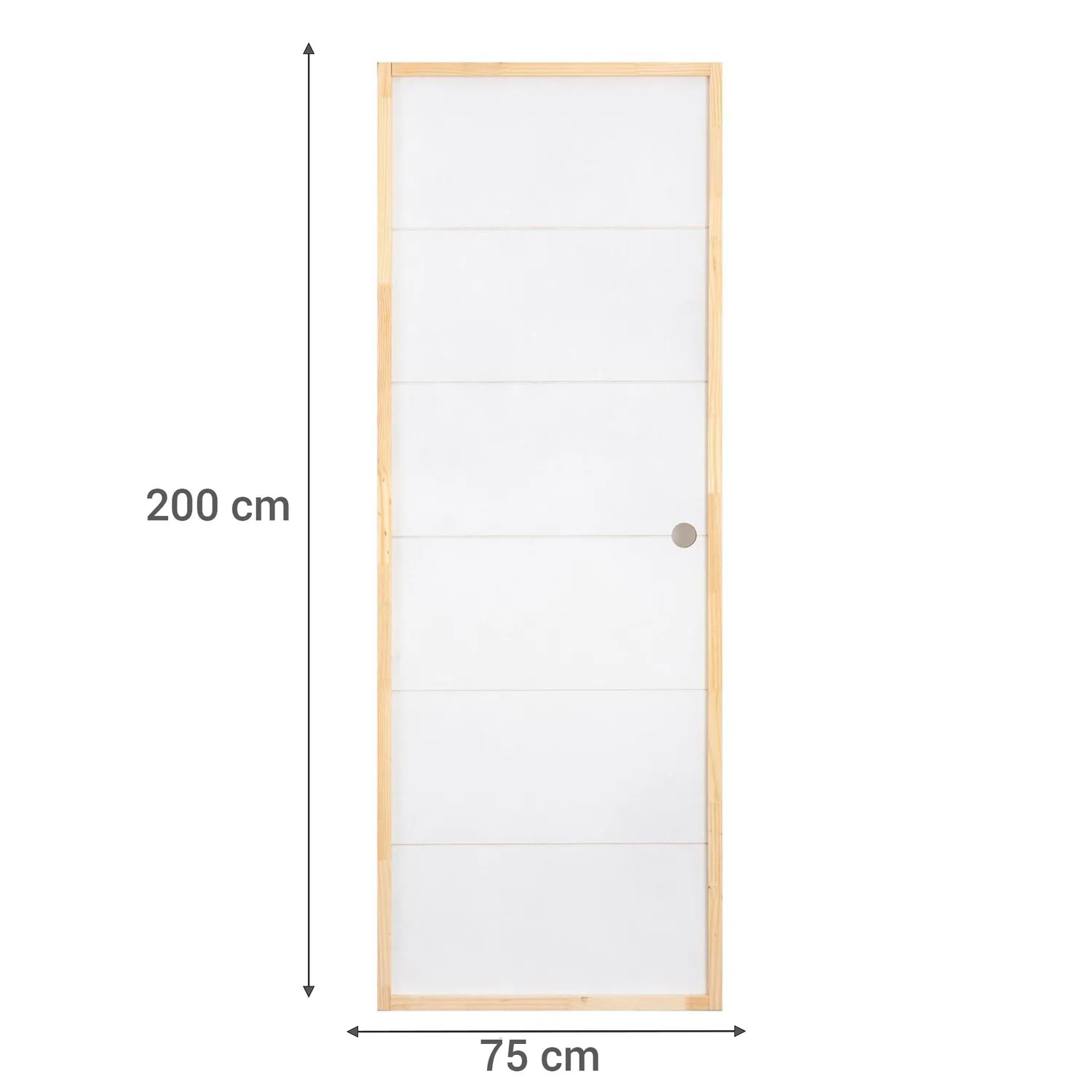 w=1500,h=1500,fit=pad Puerta Terciado Huilo precolgada Dual con perforación blanca 75CM*200CM - Imagen 1