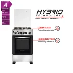 COCINA A GAS SINDELEN CH-540NI HÍBRIDA 4 PLATOS HORNO ELÉCTRICO ACERO