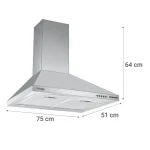 Campana Decorativa 75 cm Inox CA-730PP