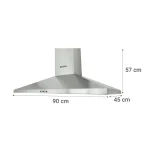 Campana Decorativa 90 cm Inox AT-MD - Imagen 2