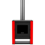 Estufa Leña Gold 500 Black Vision Rojo - Imagen 2