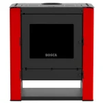 Estufa Leña Gold 500 Black Vision Rojo - Imagen 3