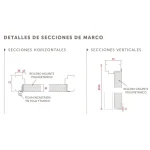 Kit Puerta Exterior Acero galvanizado 80×200 cm 6 Paneles Derecha Blanco - Imagen 2
