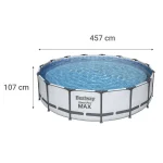 Piscina Estructural 457x457x107 cm 14.970 l + Bomba + Filtro + Escalera + Cobertor - Imagen 2