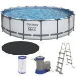 Piscina Estructural 450x220x84 cm 5.700 l + Bomba + Filtro + Escalera + Cobertor + Piso - Imagen 3