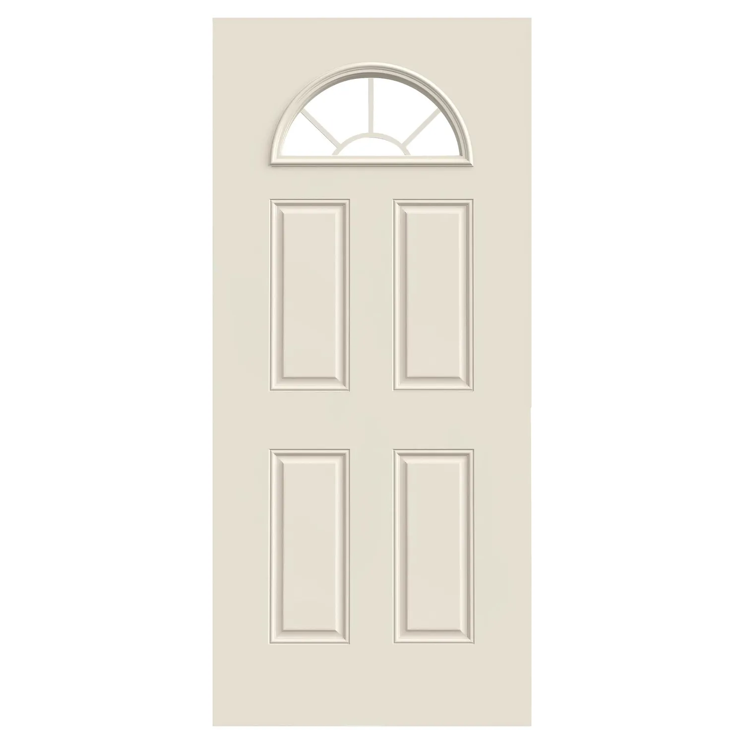 Puerta Exterior Acero Media Luna Blanco Puerta Media luna Acero 80x200x4,5 Blanco - Imagen 1