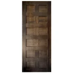 Puerta pino Sabella 12 paneles color Nogal 80cm/200cm