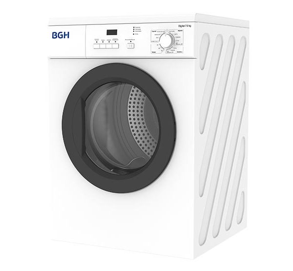 SECADORA DE ROPA BGH VENTILACIÓN 7 KG BDF07W23CL