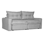 Sofá 2 cuerpos MAGESTIC 203x100x114 cm Gris claro - Imagen 5