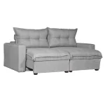 Sofá 2 cuerpos MAGESTIC 203x100x114 cm Gris claro - Imagen 3
