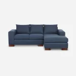 Sofá Seccional 5 cuerpos Praga 220x80x88 cm Azul petroleo