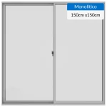 Ventanal monolítico aluminio 150x150 cm mate corredera
