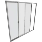 Ventanal monolítico aluminio 150×150 cm mate corredera - Imagen 5