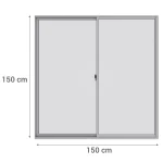 Ventanal monolítico aluminio 150×150 cm mate corredera - Imagen 2