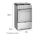 COCINA A GAS FENSA F2808 T 4 PLATOS GRILL GRIS - Imagen 6