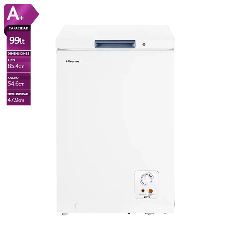 FREEZER HORIZONTAL HISENSE FT125D4AW1 99L DUAL BLANCO FREEZER HORIZONTAL HISENSE FT125D4AW1 99L DUAL BLANCO - Imagen 1