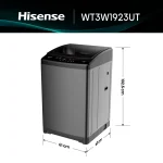 LAVADORA CARGA SUPERIOR HISENSE WT3W1923UT 19KG GRAFITO - Imagen 2