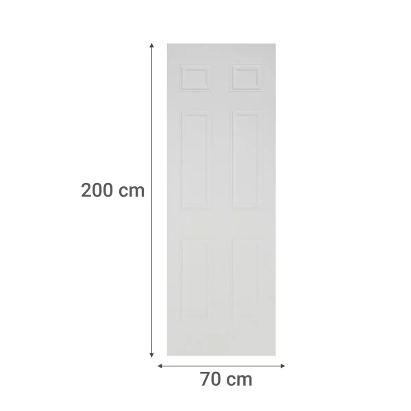 Puerta Bostonian Acero 70x200x4,5 C/6 Paneles Blanco MULTIMARCA