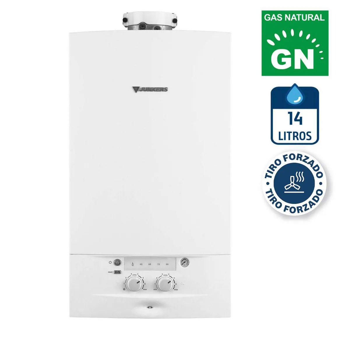 Caldera Mixta Gas Natural 14 Litros 24 kW de Muro Caldera Mixta Gas Natural 14 Litros 24 kW de Muro - Imagen 1