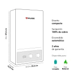 Calefont Gas Natural 13 Litros Tiro Forzado Ionizado - Imagen 2