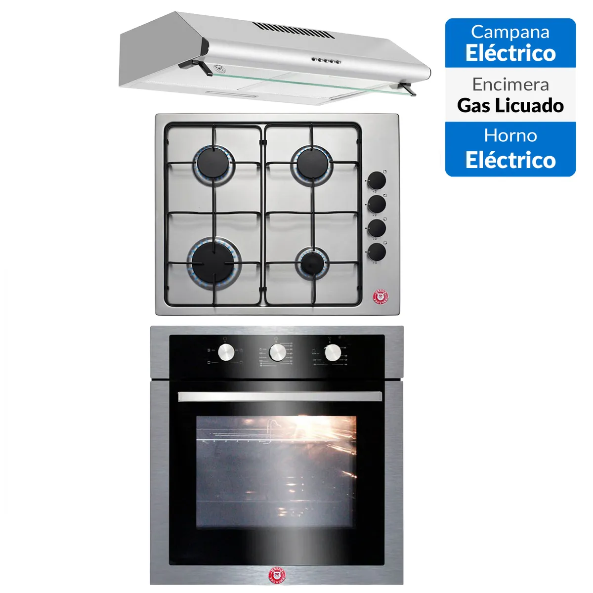 Kit Empotrado Horno EPC4 DL + Encimera UTG4GL + Campana FF60INOX Kit Empotrado Horno EPC4 DL + Encimera UTG4GL + Campana FF60INOX - Imagen 1