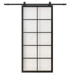 Kit Puerta Corredera Acero 83×204 cm Negro - Imagen 5