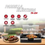 Parrilla Eléctrica 1500 W Negro TH-224 - Imagen 4