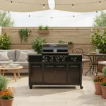 Parrilla a gas buffalo black 4 quemadores + quemador lateral + funda - Imagen 4