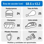 Parrilla a gas buffalo black 4 quemadores + quemador lateral + funda - Imagen 2