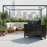 Parrilla a gas buffalo black 4 quemadores + quemador lateral + funda - Imagen 3
