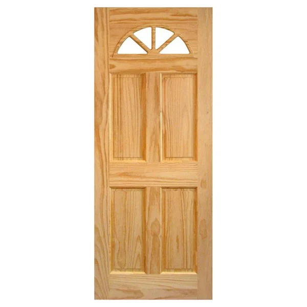 Puerta Pino Ibiza Media Luna con vidrio 80cm_200cm